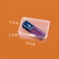 Transparent plastic storage box with lid, 9.5x6.5x3.5cm, ideal for small items - 9.5*6.5*3.5cm