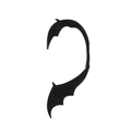 Gothic matte black bat wing ear cuff wrap with detailed skeletal texture for cosplay - Matte Black Wing Style (A-1502# Left Ear)