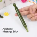 Dark green resin acupoint massage pen for face and head meridian scraping therapy - Acupuncture Pen / Green
