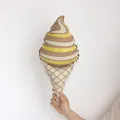 Mini macaron rainbow ice cream foil balloon with coffee-colored spiral swirl design - Mini Matte Coffee Ice Cream