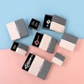 Grey and pink mixed color jewelry gift boxes for rings necklaces and bracelets - 5*5*3 cm (Ring Box) / Mixed Greenish Blue