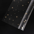 Transparent cellophane wrapping paper with gold polka dots for flower and gift packaging - Polka Dot / Gold