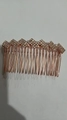 Pettine per capelli in oro rosa con otto strass scintillanti a forma di rombo - Stile Quadrato (8830) / Oro rosa