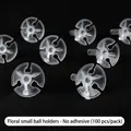 Floral mini ball holders for strawberry bouquets in non-adhesive transparent plastic, 100 pcs pack - 2.3cm Floral Ball Holder No Glue 100 Pcs