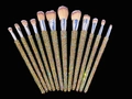 12-piece professional makeup brush set with sparkling AB rhinestones and luxury finish - 12pcs Set / Silver Iridescent Rainbow Rhinestones