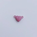 Détail de fermoirs magnétiques roses en forme de cœur pour la création de bijoux - Cœur / Rose