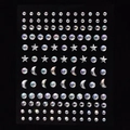 Rainbow crystal stickers with star and moon shapes for face and nail makeup decoration - MX-020 AB Star Moon