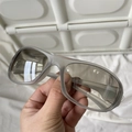 Outdoor cycling sunglasses in matte translucent grey frame with brown tinted lenses - Subculture Lightning Gray