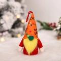 Gnomo di Natale Grinch in peluche con cappello arancione a punta e luci integrate - Cappello Arancione con Motivo a Lettere