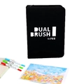 Set de 72 feutres aquarelle à double pointe dans une trousse noire zippée portable - 72 Couleurs Corps Blanc avec Sac CD