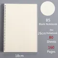 B5 blanco spiraalnotitieboek met 80 vellen en 160 pagina's voor school en kantoor - B5-Blanco 1 Stuk