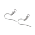Silver stainless steel spring ear hooks for DIY earring making and jewelry findings - Steel Color (KLJ533-Z)