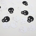 Black and white skull confetti for Halloween party decoration made of thin paper - Black and White Skull