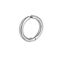 Orecchino a clip minimalista in acciaio al titanio argento con finitura lucida - 2.5*8mm / Argento
