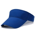 Solid royal blue sun visor hat for sports featuring a classic stitched brim design - Sapphire Blue