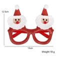 Red glitter Christmas glasses with Santa Claus figures for holiday party decoration - Bearded Santa Claus White