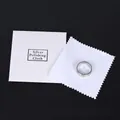 Silver pave-set diamond ring with white silver polishing cloth on black background - Silver Polishing Cloth 5pcs / 8*8cm / White