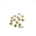 Detailed view of 6mm 14K gold filled cross shaped beads for DIY jewelry making - Cross 6mm / 14K Gold Plated