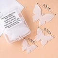Set da 66 decorazioni per torte a farfalla bianca commestibile in tre misure con box - Farfalla in Carta di Riso Appiccicosa Commestibile Sottile 66 Pezzi