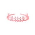 Pink wavy frosted headband with anti-slip teeth for comfortable hair styling - 174 Wave Style / Pink