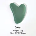 Grünes Harz Gua Sha in Herzform, 20g Massagegerät für Nacken und Rücken Entspannung - Grün