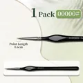 Pincel delineador profesional 00000# con mango ergonómico negro y cerdas finas de 0,6 cm - Negro / Número 00000# (lado Del Triángulo)