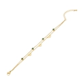 Bracciale dorato a doppio strato con stelle smeraldo e ciondoli a cuore traforati sul bianco - Stile Cuore Cavo (3#)