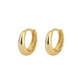 Minimalist S925 sterling silver hoop earrings with a polished golden finish for men and women - Full 925 Sterling Silver / Gold