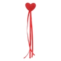 Sparkling red heart wand with sequins and ribbon tassels for Valentine's Day party decor - Red 3D Sequin Heart Magic Wand (No. 48)