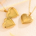 Gold Patterned Heart Locket 2