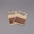 Mini plastic gift bags in beige with floral sketches and inspirational quote - No.105-Coffee Color Quote