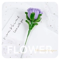 Handmade purple chenille stem tulip flower bouquet for gift giving with starry white mesh - Finished with Gift Bag-Purple