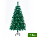 Albero di Natale artificiale verde alto 2,4 m con una robusta base a croce in metallo - Albero di Aghi di Pino-Supporto in Metallo / 240cm