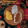 Christmas cat cookie cutter mold set for baking festive 3D kitten fondant treats - Christmas Lights Cat