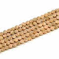 Macro-detail van natuurlijke druzy agaat 8mm ronde platte kralen voor DIY sieraden - Rond 8mm / Gegalvaniseerd Wijngeel