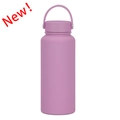Lavender purple 1L stainless steel vacuum insulated sports bottle with a wide mouth and handle - Lotus Purple