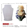 Silicone mold for twin flower Christmas tree candle with dimensions and size details - Twin Flower Christmas Tree GJ-093-1