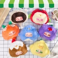Plush cartoon animal coin purses featuring bear, strawberry, and penguin designs - 1023 Fruit Zipper Bag Series / Random One