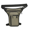 Marsupio da gamba tattico in nylon verde militare impermeabile con cinghie regolabili - Oro