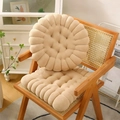 Cuscino di peluche spesso a forma di biscotto beige, disponibile in tondo e quadrato - Quadrato (40*42cm) / Beige