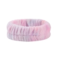 Polsini in morbido pile corallo con sfumatura rosa e viola per lavare il viso - Fascia per capelli arcobaleno rosa (106#)