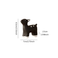 Cute black ceramic deer figurine ornament for desk decor, size 6.5cm height and 7cm length - Sika Deer (HP619)