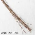 50 Stück 60cm naturbraune Deko-Drahtstiele für Kiefernzapfen und DIY-Weihnachtsbasteleien - Handgefertigter Basteldraht