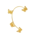 Golden butterfly ear cuff with sparkling rhinestones and delicate hollow design - Gold C Style Right