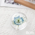 8cm crystal ball with blue dried nigella flower on lace tablecloth for home decor - Blue Nigella Ball 8cm (Kraft Box)