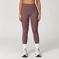 Leggings yoga a vita alta in tessuto opaco viola polvere effetto nuda - S / Viola Nuvola