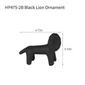 Minimalist black lion ceramic ornament with matte finish, dimensions 12cm by 8.7cm - Left Face Lion - Matte Black