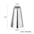 Star shape stainless steel frosting tip, 25mm base size for cake decorating tools - US Size 9