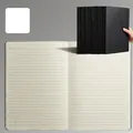 A5 black cardboard cover notebook with ruled cream inner pages and 72 pages - A5 Lined Black Card Style