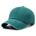 Casquette baseball vert foncé délavée vintage en coton au style classique vieilli - Réglable / Vert foncé clair